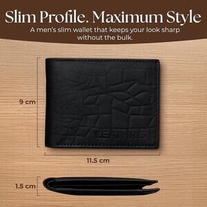 Leathris Genuine Crocodile Leather Mens Wallet New In Sealed Bag